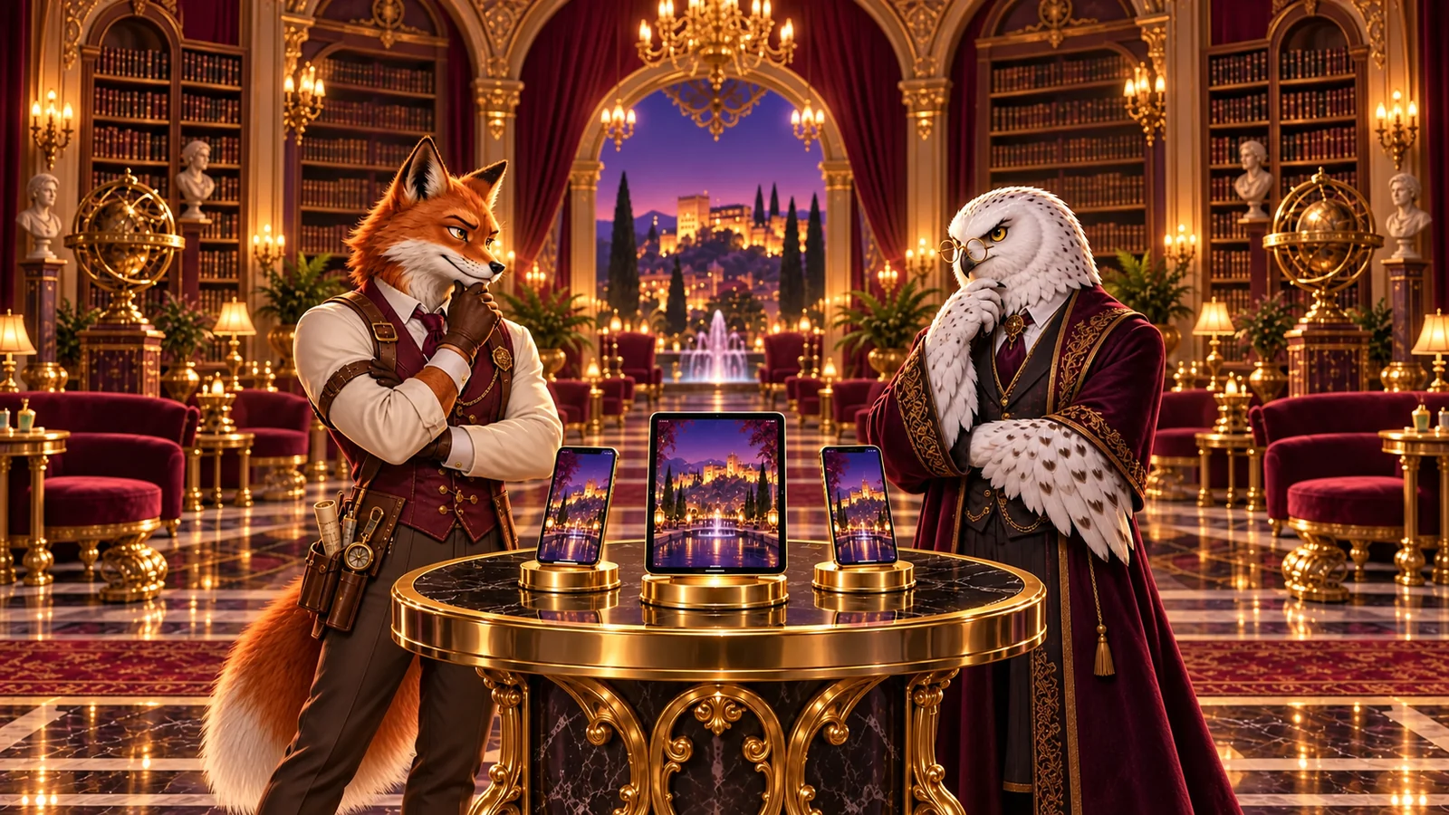 Personajes de Bizzo Casino en una escena temática